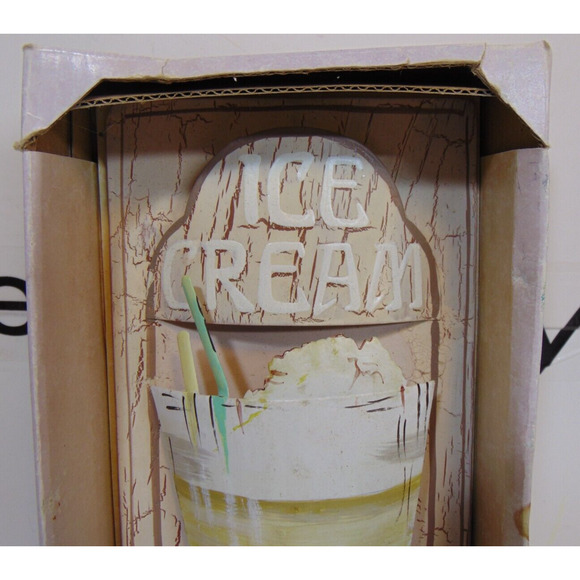 Ice Cream Soda Shoppe Signs 3D Fountain Malt Hotdog Expresso Scoops Drinks VTG - Picture 10 of 13